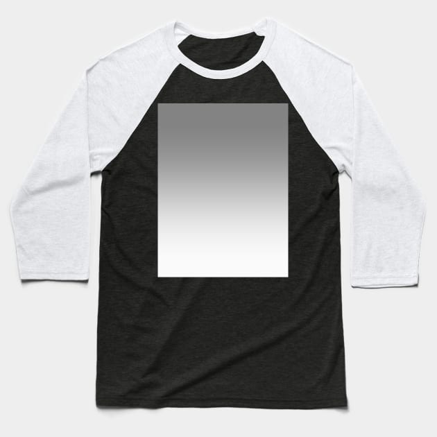 Gray to White Horizontal Linear Gradient Baseball T-Shirt by OmbreDesigns